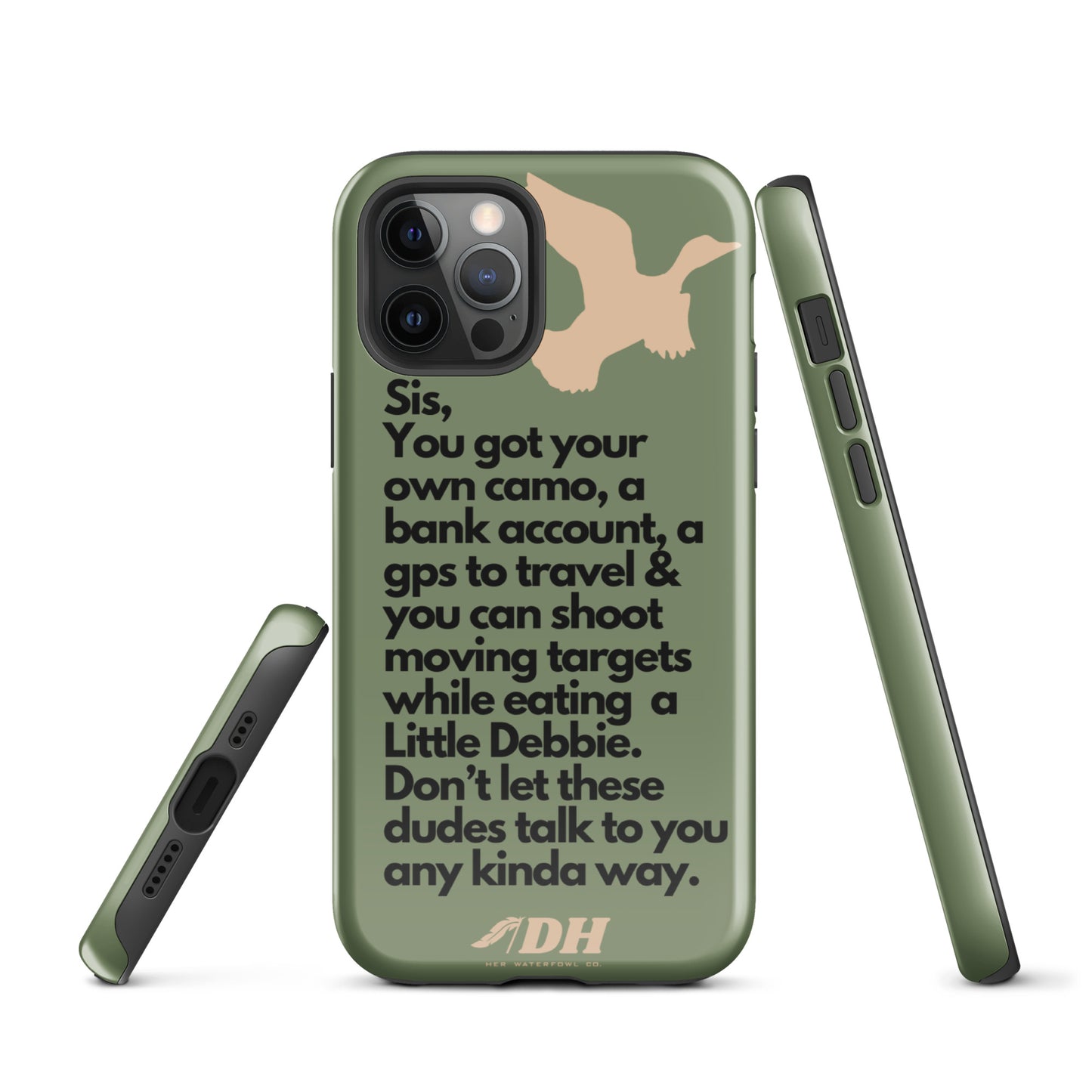DH HEY SIS Tough Case for iPhone® in Light Olive