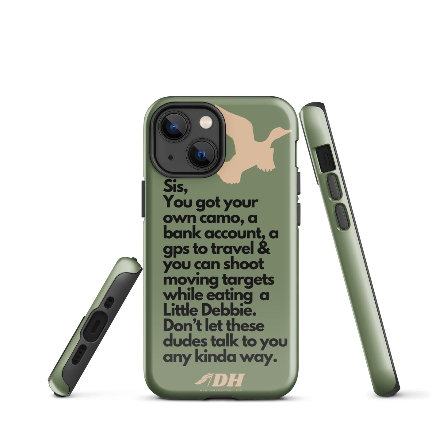 DH HEY SIS Tough Case for iPhone® in Light Olive