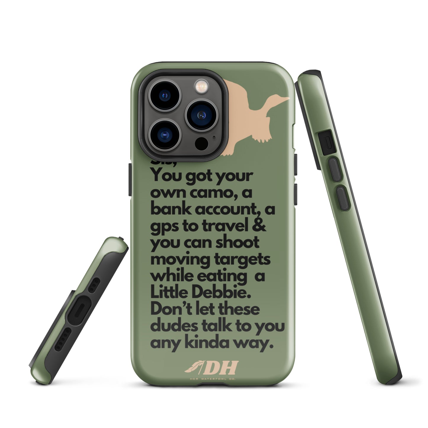 DH HEY SIS Tough Case for iPhone® in Light Olive