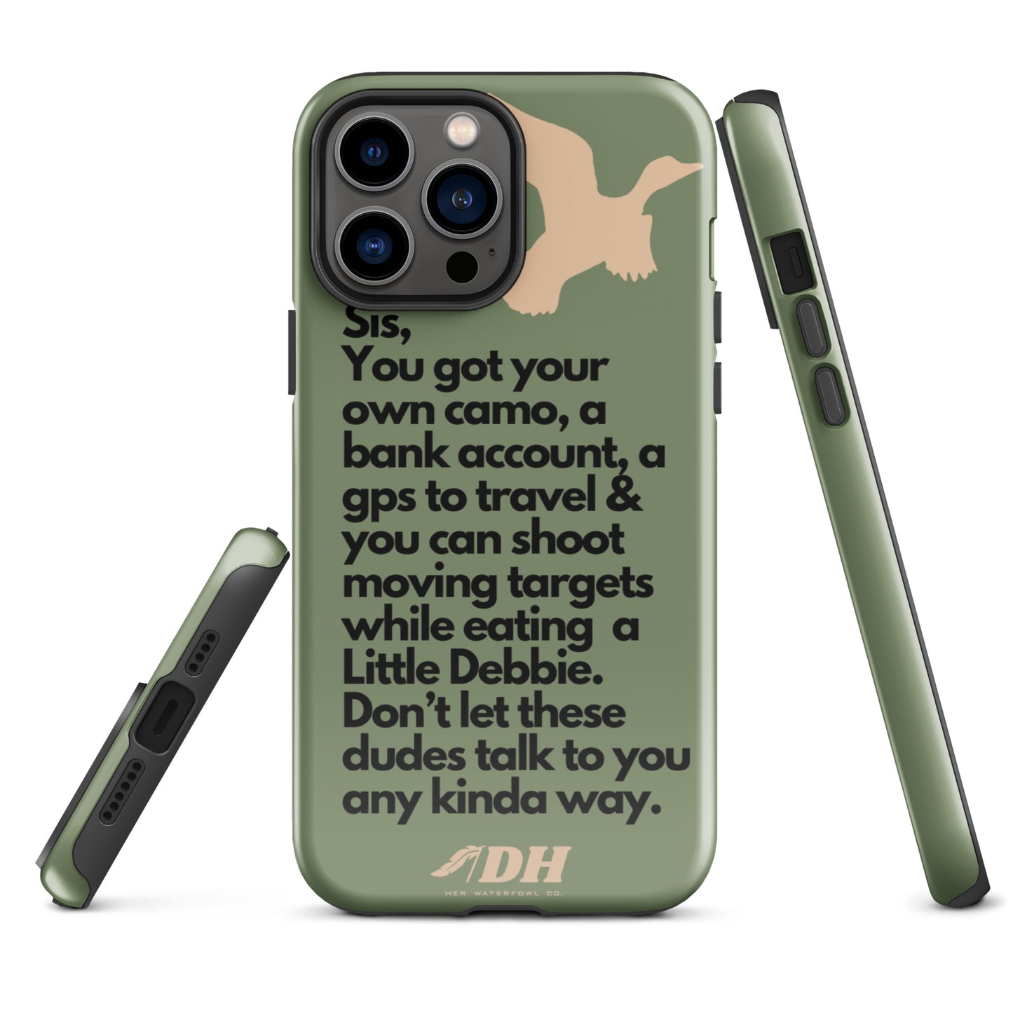 DH HEY SIS Tough Case for iPhone® in Light Olive