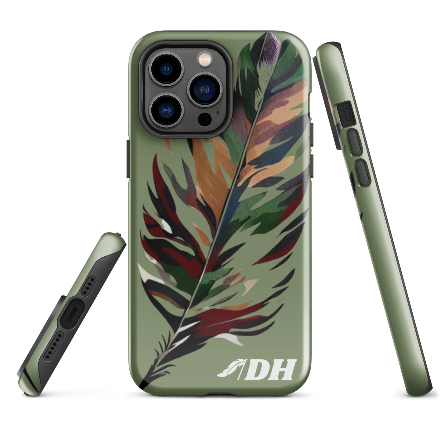 DH CAMO FEATHER Tough Case for iPhone® in Light Olive