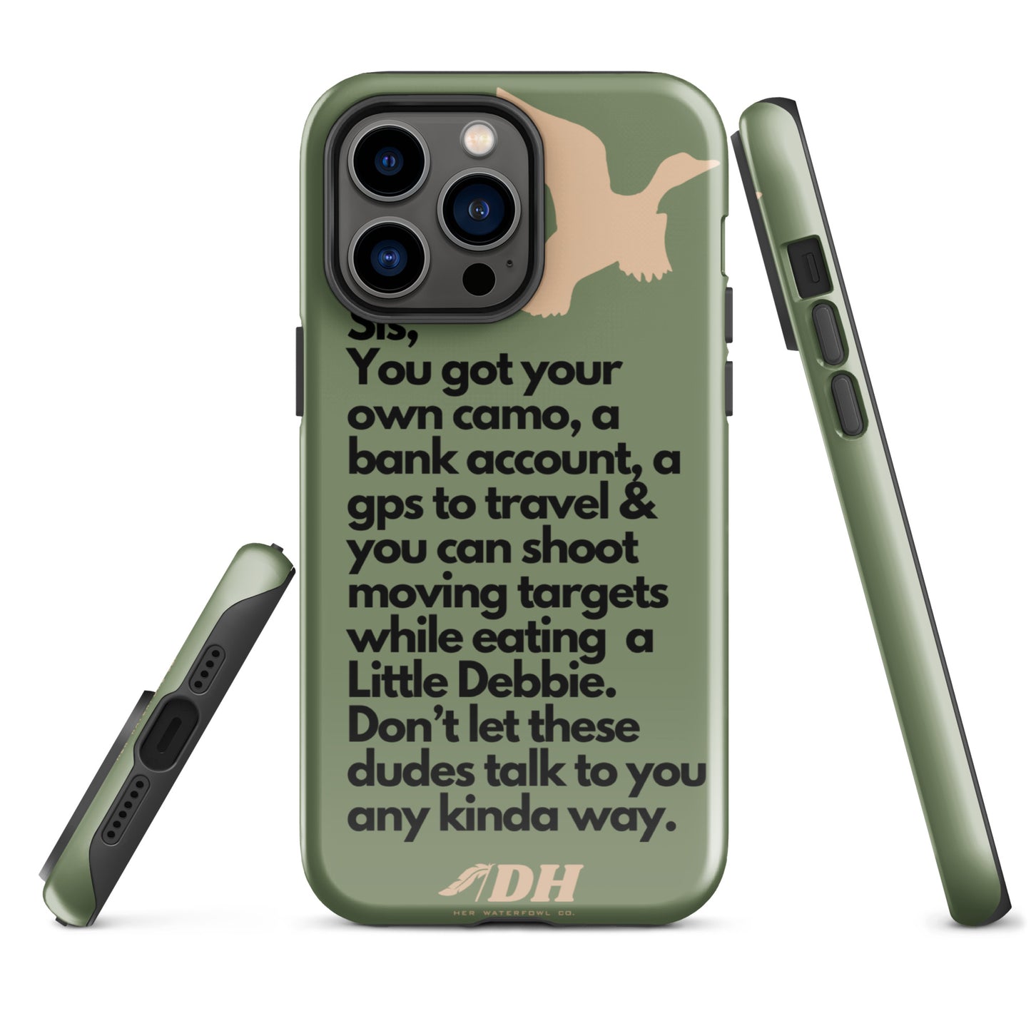 DH HEY SIS Tough Case for iPhone® in Light Olive